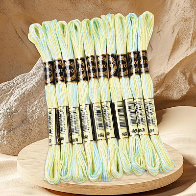 10 Skeins 6-Ply Polyester Embroidery Floss OCOR-CY0004-38I-1