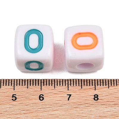 Opaque Acrylic Enamel European Beads AC-ACBA1794-04O-1