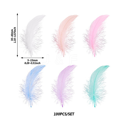 Feather Costume Accessories AJEW-TAC0003-21-1