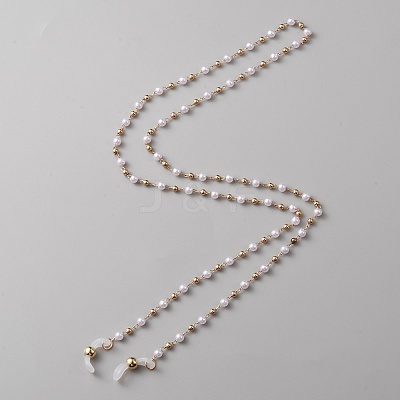 Plastic Pearl Beaded Eyeglasses Chains AJEW-WH0038-26-1