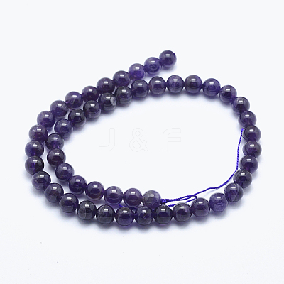Natural Amethyst Beads Strands GSR062-1-1