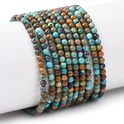 Natural African Turquoise(Jasper) Beads Strands G-K366-G01-3mm-1