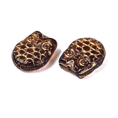 Owl Glass Beads GLAA-T025-65M-03-1