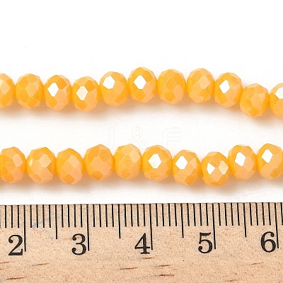 Opaque Solid Color Glass Beads Strands EGLA-XCP0001-19-1