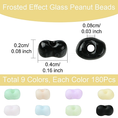 90g 9 Colors Glass Frosted Seed Beads SEED-YW0002-53A-1