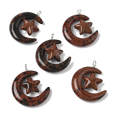 Natural & Synthetic Mixed Stone Pendants G-Z086-01P-1