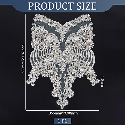 Lace Embroidery Sewing Polyester Appliques DIY-WH0013-63-1