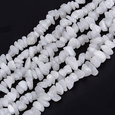 Natural White Jade Beads Strands G-G011-02-1