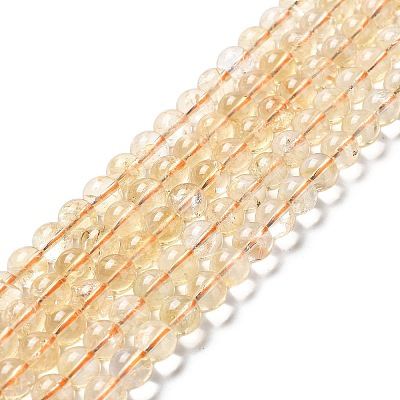Natural Citrine Beads Strands X-G-G212-8mm-29-1