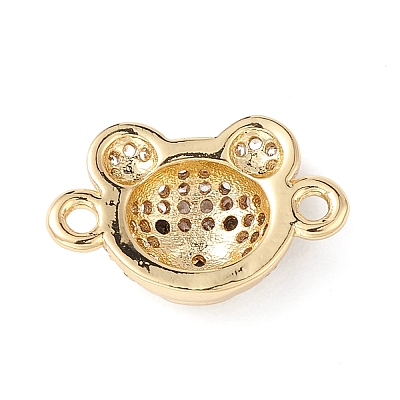 Brass Micro Pave Cubic Zirconia Connector Charms KK-m240-21F-1