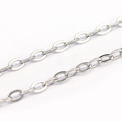 Tarnish Resistant 304 Stainless Steel Cable Chains CHS-L001-57-0.5mm-1