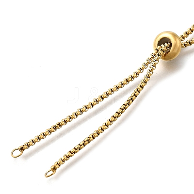 Adjustable 304 Stainless Steel Slider Bracelet/Bolo Bracelets Making STAS-I153-03G-04-1