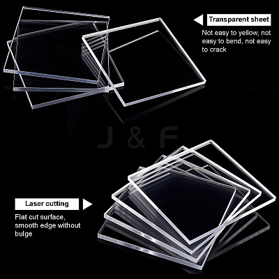 4Pcs Acrylic Board TACR-OC0001-06-1