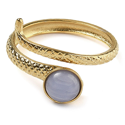 Synthetic Blue Lace Agate Finger Rings RJEW-U027-04G-09-1