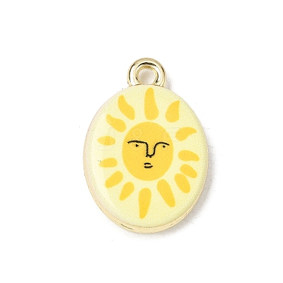 Printed Alloy Pendants ENAM-F160-02G-1