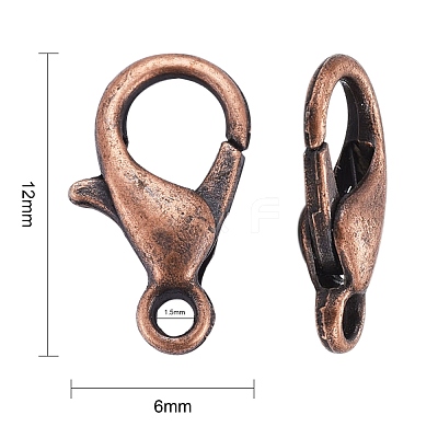 Zinc Alloy Lobster Claw Clasps E102-NFR-1
