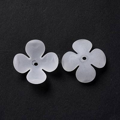 Frosted Acrylic Bead Caps OACR-G014-01-1