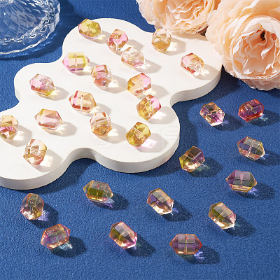 30Pcs Transparent Handmade Lampwork Beads LAMP-TADJ0001-12H-1
