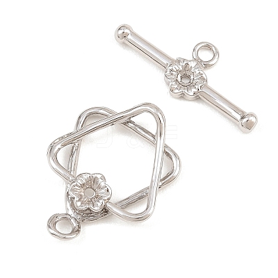 Brass Toggle Clasps KK-G548-42P-01-1
