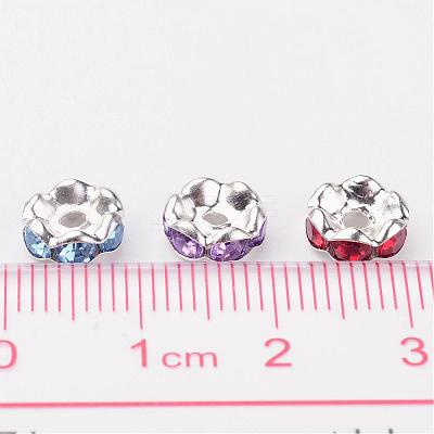 Brass Rhinestone Spacer Beads X-RSB8mm-1