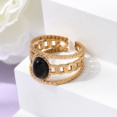 304 Stainless Steel Cuff Open Rings RJEW-F213-03G-10-1