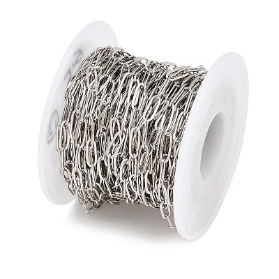 Brass Paperclip Chains KK-CBAC547-02P-1