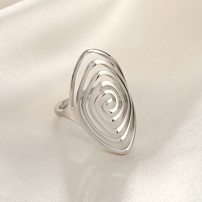 304 Stainless Steel Cuff Open Rings FS-WGD6945-09-1
