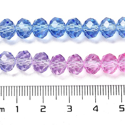 Transparent Painted Glass Beads Strands X1-DGLA-A034-T8mm-A08-1
