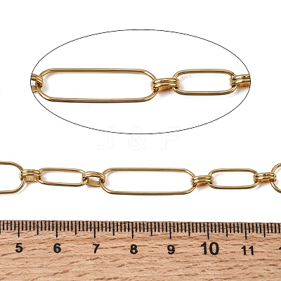 304 Stainless Steel Oval Link Chains CHS-K018-39G-1