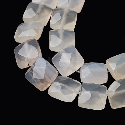 Natural White Agate Beads Strands G-K359-B02-01-1