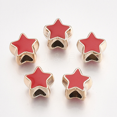 UV Plating Acrylic European Beads OACR-T005-91KC-07-1