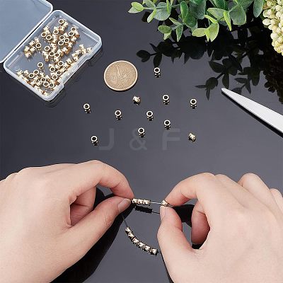 SUPERFINDING 100pcs Brass Beads KK-FH0003-31-1