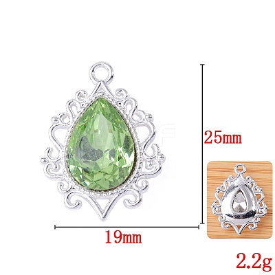 Glass Rhinestone Pendants FIND-WH0021-91S-011-1