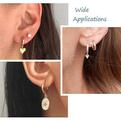 8 Pairs 8 Style Brass Hoop Earrings EJEW-PJ0001-05-1