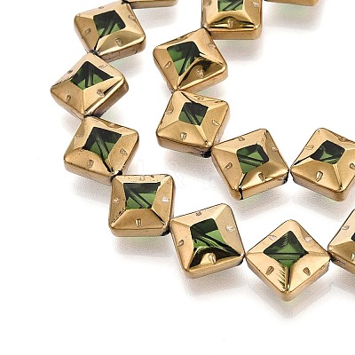 Electroplate Glass Beads Strands EGLA-T021-24E-1