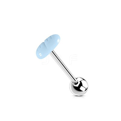304 Stainless Steel & Acrylic Straight Barbell Tongue Rings FS-WG7AF88-06-1