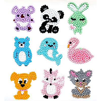 DIY Diamond Painting Sticker Kit PW-WG43812-04-1