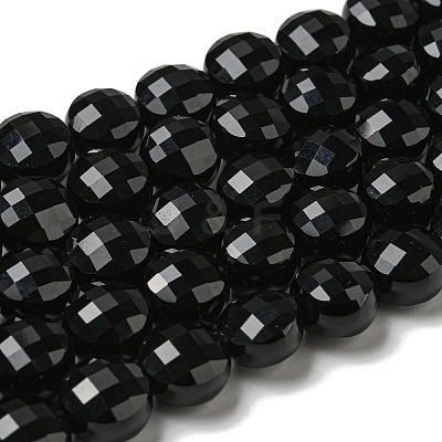 Natural Black Onyx(Dyed & Heated) Beads Strands G-K351-A02-03-1