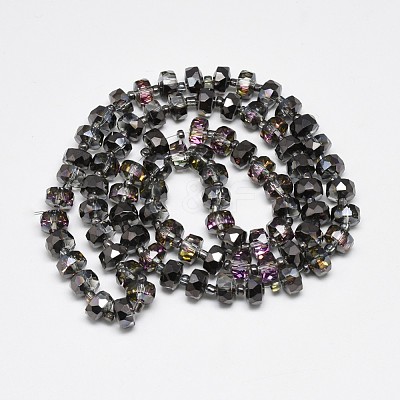 Electroplate Glass Beads Strands EGLA-Q083-8mm-D03-1
