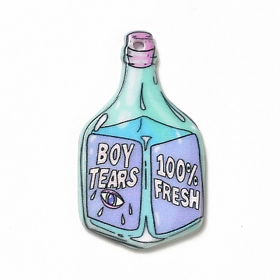 Halloween Printed Acrylic Pendants X-MACR-K330-06B-1
