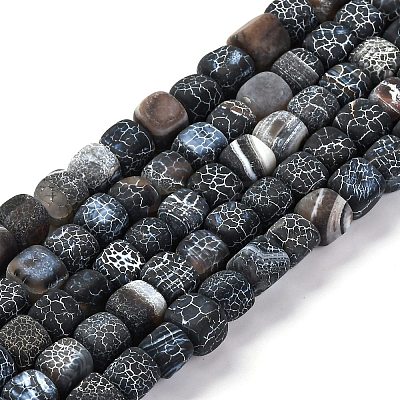 Natural Weathered Agate Beads Strands G-G177-E19-04-1