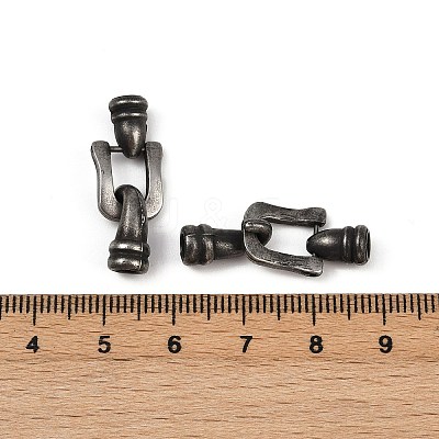 304 Stainless Steel Hook Clasps STAS-C127-02AS-1