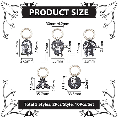 Printed Acrylic Pendants HJEW-AB00226-1