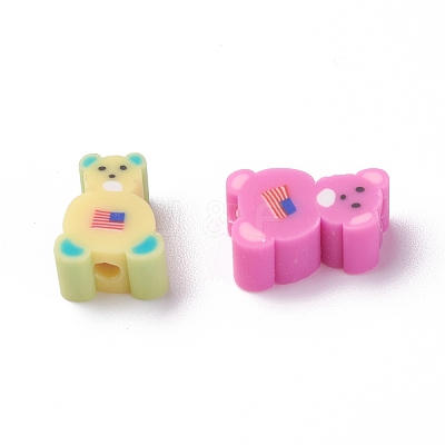 Handmade Polymer Clay Beads CLAY-I010-09-1