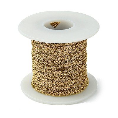 304 Stainless Steel Cable Chains CHS-R003-0.4mm-G-1