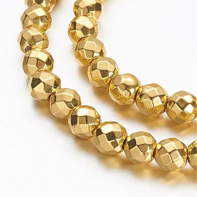 Non-magnetic Synthetic Hematite Beads Strands G-P218-33-G-1