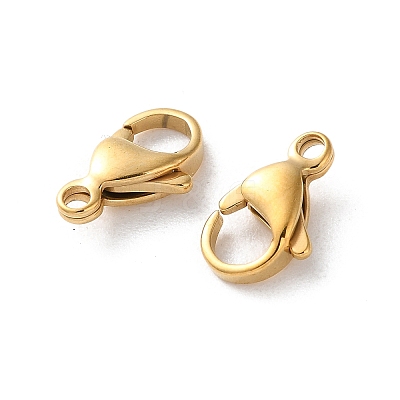 304 Stainless Steel Lobster Claw Clasps X-STAS-V007-01D-G-1