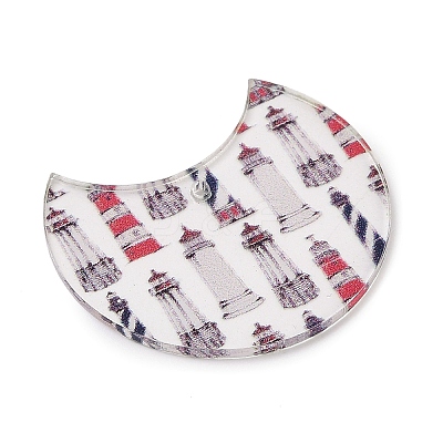 Printed Opaque Acrylic Pendants FIND-K017-10B-1