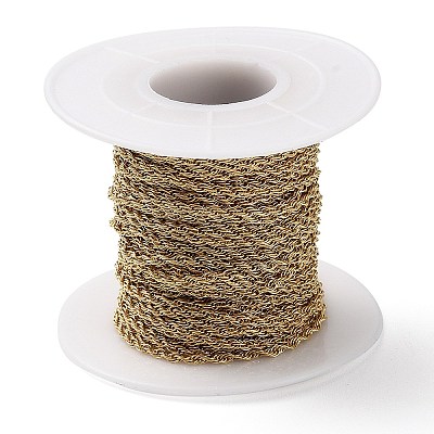 Ion Plating(IP) 304 Stainless Steel Rope Chains CHS-G027-08A-G-1
