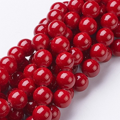 Natural Mashan Jade Round Beads Strands G-D263-10mm-XS31-1